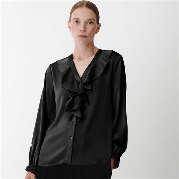 Karmamia Sophia Bluse, Semi Rich Black 